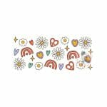 Boho Flower & Rainbow Libbey 16OZ Wrap