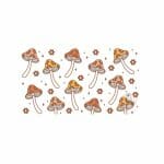 Boho Mushrooms 16Oz Libbey Wrap