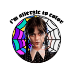 Wednesday I'm Allergic To Color Heat Transfer Vinyl Print