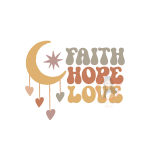 Faith Hope Love Heat Transfer Print
