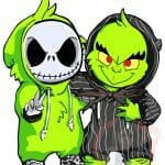 Grinch Buddies Heat Transfer Print