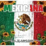 Mexicana De Corazon Tumbler Sublimation Wrap Print