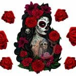Catrina With Roses Sublimation Libbey Wrap 16oz