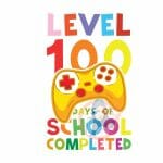 Game Over 100 Days Completed Heat Transfer Print