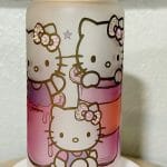 Hello Kitt PurplePink Libbey Cup 16 oz