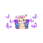 Cute Butterfly Libby 16oz Sublimation Wrap