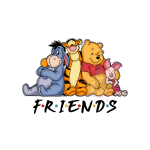 Pooh Friends Heat Transfer Vinyl Print