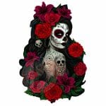Catrina With Roses Heat Transfer Print