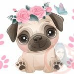 Cute Pug Sublimation Libbey Wrap 16oz