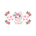 Cute Piggie Libbey 16oz Vinyl Wrap