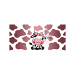 Girly Baby Cow Libbey 16oz Vinyl Wrap