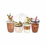 Boujee Coffee Cups 01 Gold Libbey Wrap Vinyl 16oz