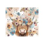 Highland Cow Tumbler Sublimation Wrap 20oz