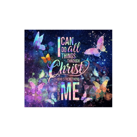 Untitled design - 2023-03-26T223105.080 I Can Do All Things Through Christ Tumbler Sublimation Wrap 20oz - Image 1