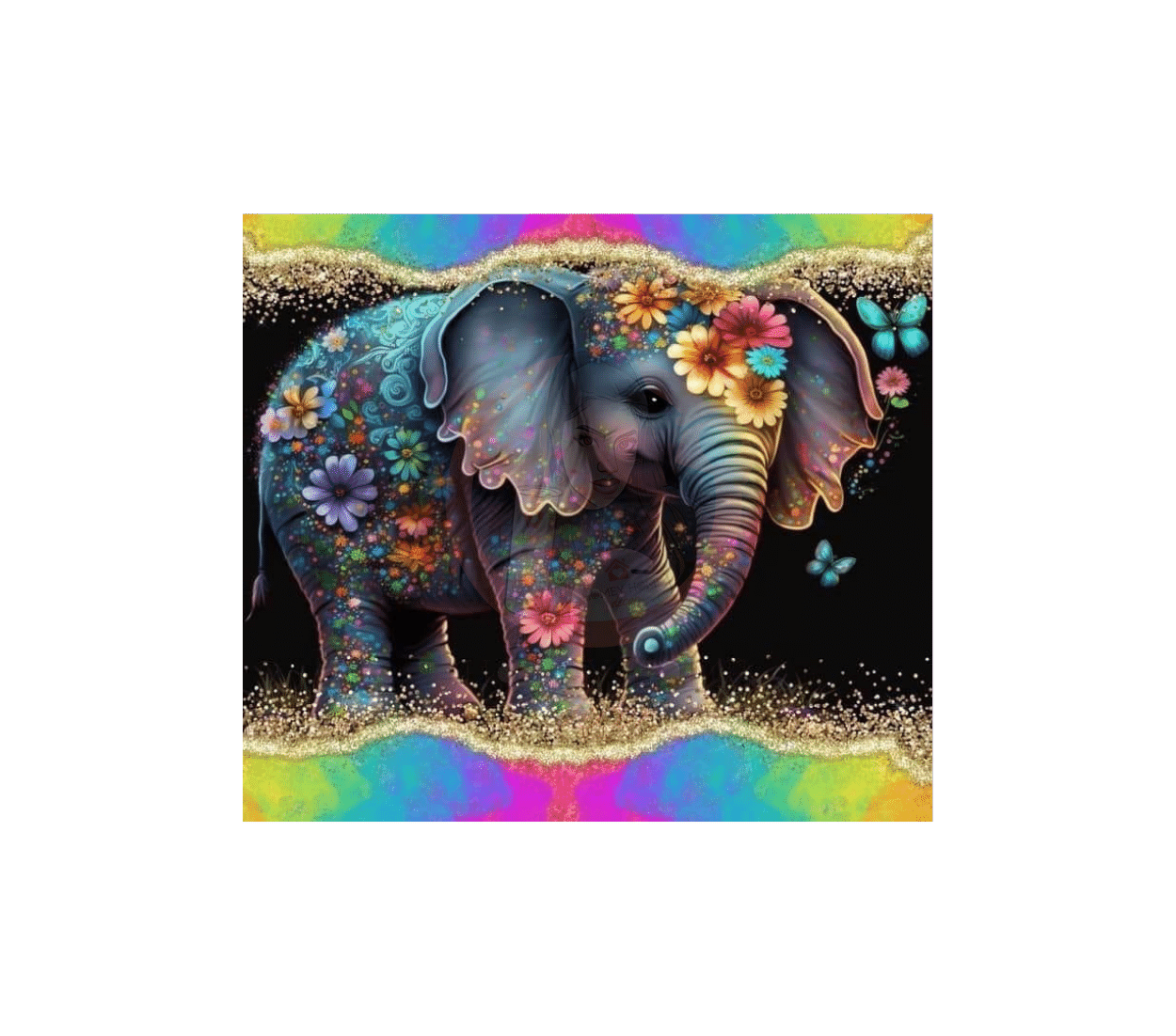 Untitled design - 2023-04-06T230054.384 Neon Elephant Sublimation Wrap 20oz - Image 1