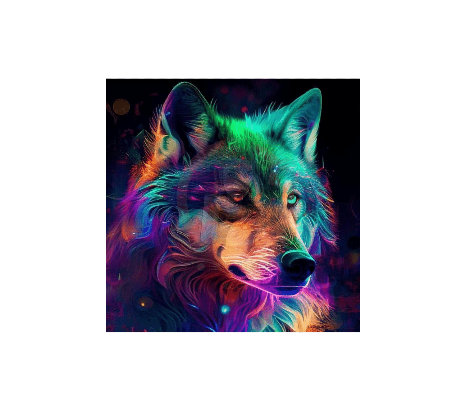 Untitled design - 2023-04-06T230205.120 Neon Wolf Sublimation Wrap 20oz - Image 1