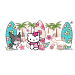 Surf Kitty  Sublimation Libbey Wrap 16oz