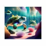 3D Turtle 01 Sublimation Tumbler Wrap 20oz