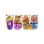 Ellie and Carl Cafecitos Libbey Wrap Vinyl 16oz