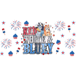 Red, White and Bluey Sublimation Libbey Wrap 16oz