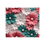 3D Flower01 Sublimation Tumbler Wrap 20oz