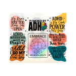 ADHD Sublimation Tumbler Wrap 20oz