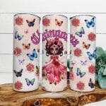 Chingona Catrina Pink 01 Sublimation Tumbler Wrap 20oz - Image 2