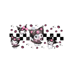 Kawaii Kuro Checker Sublimation Libbey Wrap 16oz