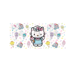 Gatita Ice Cream Libbey Wrap 16 oz UVDTF