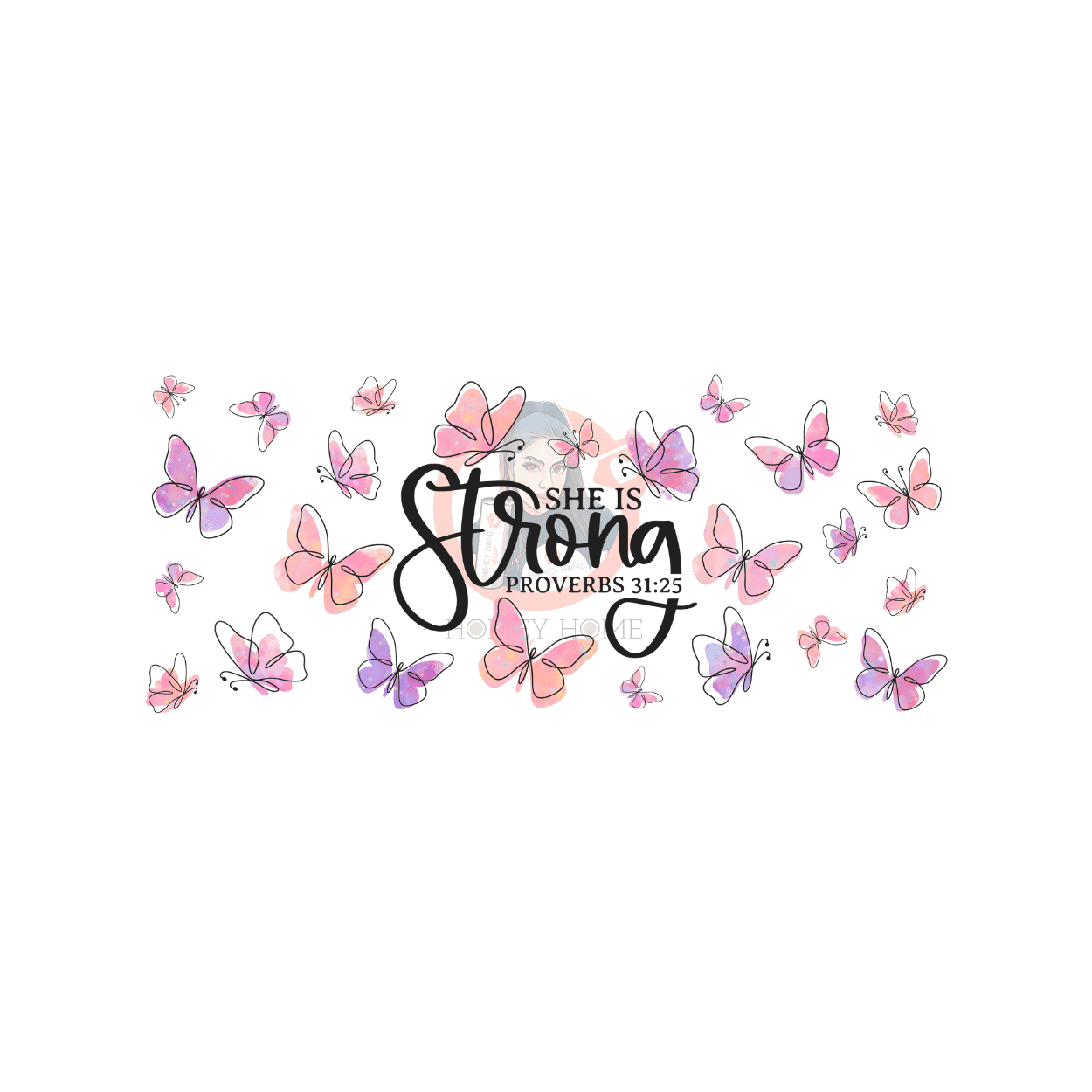 Untitled design - 2023-06-01T004459.924 She Is Strong Sublimation Libbey Wrap 16oz - Image 1