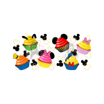 Mouse and Friends Cupcakes Libbey Wrap UVDTF