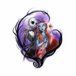 Jack and Sally Couple Decal UVDTF