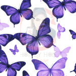 Purple Mariposas  Libbey Wrap UVDTF