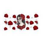 Sugar Skull Libbey Wrap UVDTF