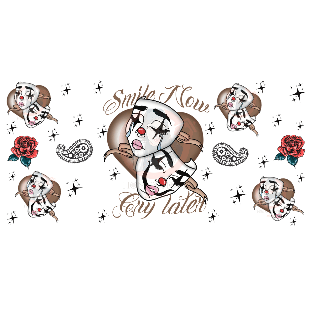 girly smile now cry later tattoo designs