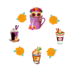 Dia De Muertos Cafecitos UVDTF Lid Decal