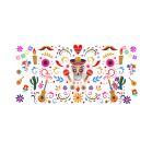 Dia De Muertos 01 Sublimation Wrap 16oz