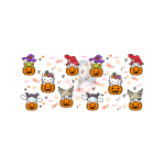 Kitty & Friends Pumpkins Sublimation Wrap 16oz
