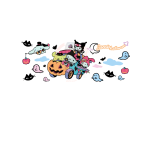 Spooky Kitty and Friends Sublimation Wrap 16oz