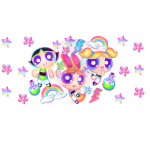 Rainbow Puff Girls Libbey Wrap UVDTF