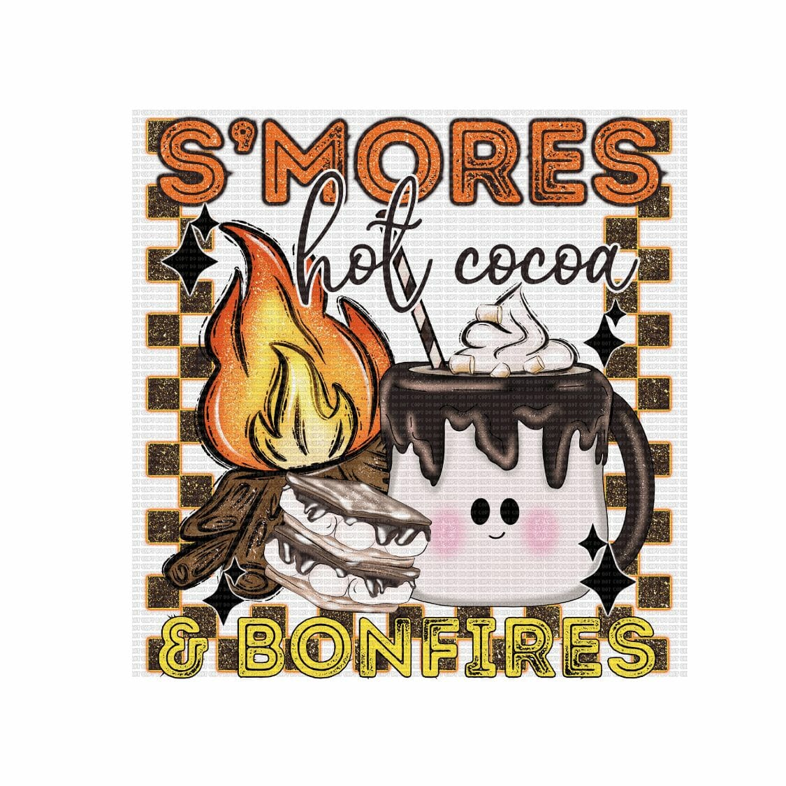 Untitled design - 2023-10-16T024704.632 S'mores Hot Cocoa UVDTF Decal - Image 1