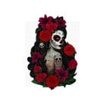 Catrina With Red Roses UVDTF Decal
