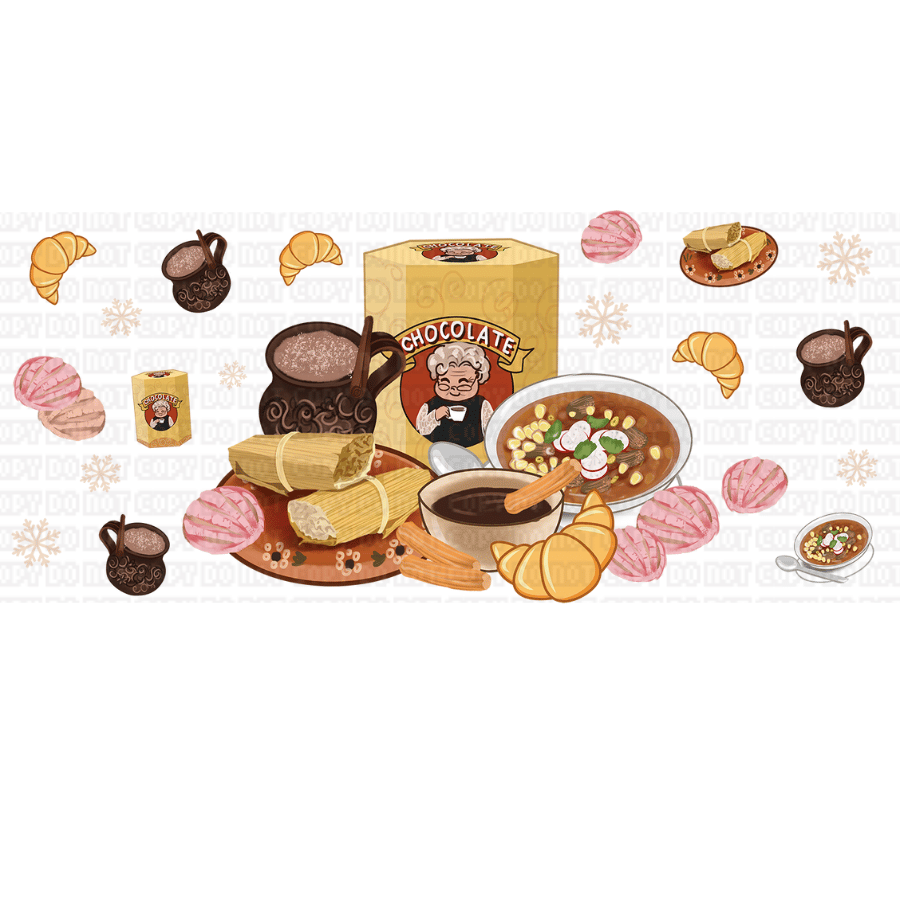 Untitled design - 2023-11-29T224655.730 Winter Calories Sublimation Libbey Wrap 16oz - Image 1