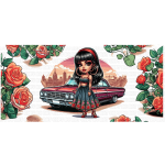 Chicanita with Roses Sublimation Libbey Wrap 16oz