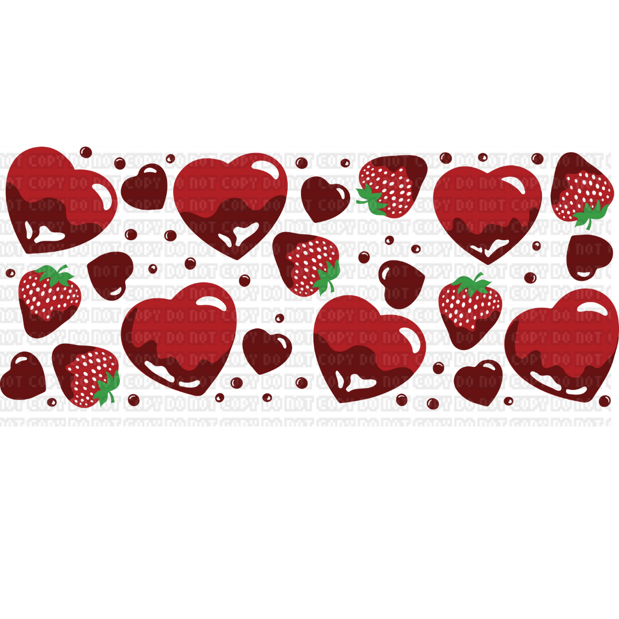 $15 LIBBEY CUP WITH UVDTF WRAP (30) Chocolate Strawberry Libbey Wrap - Image 1