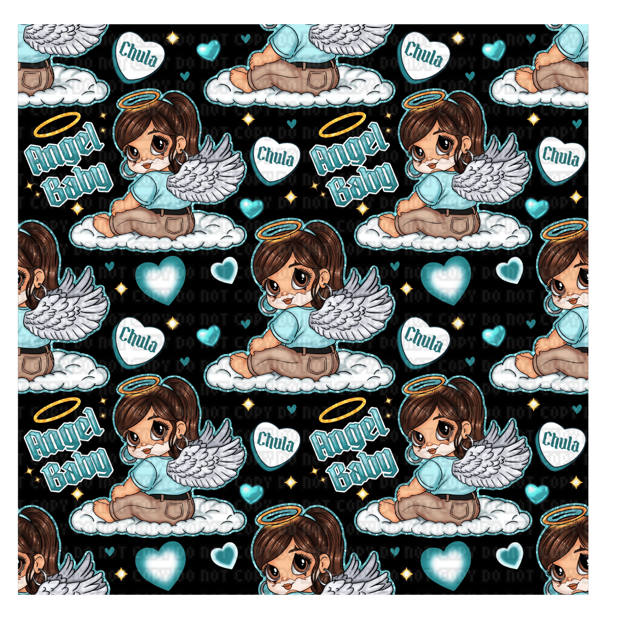 $15 LIBBEY CUP WITH UVDTF WRAP (41) PM Angel Baby 02 Tumbler Wrap 20oz - Image 1