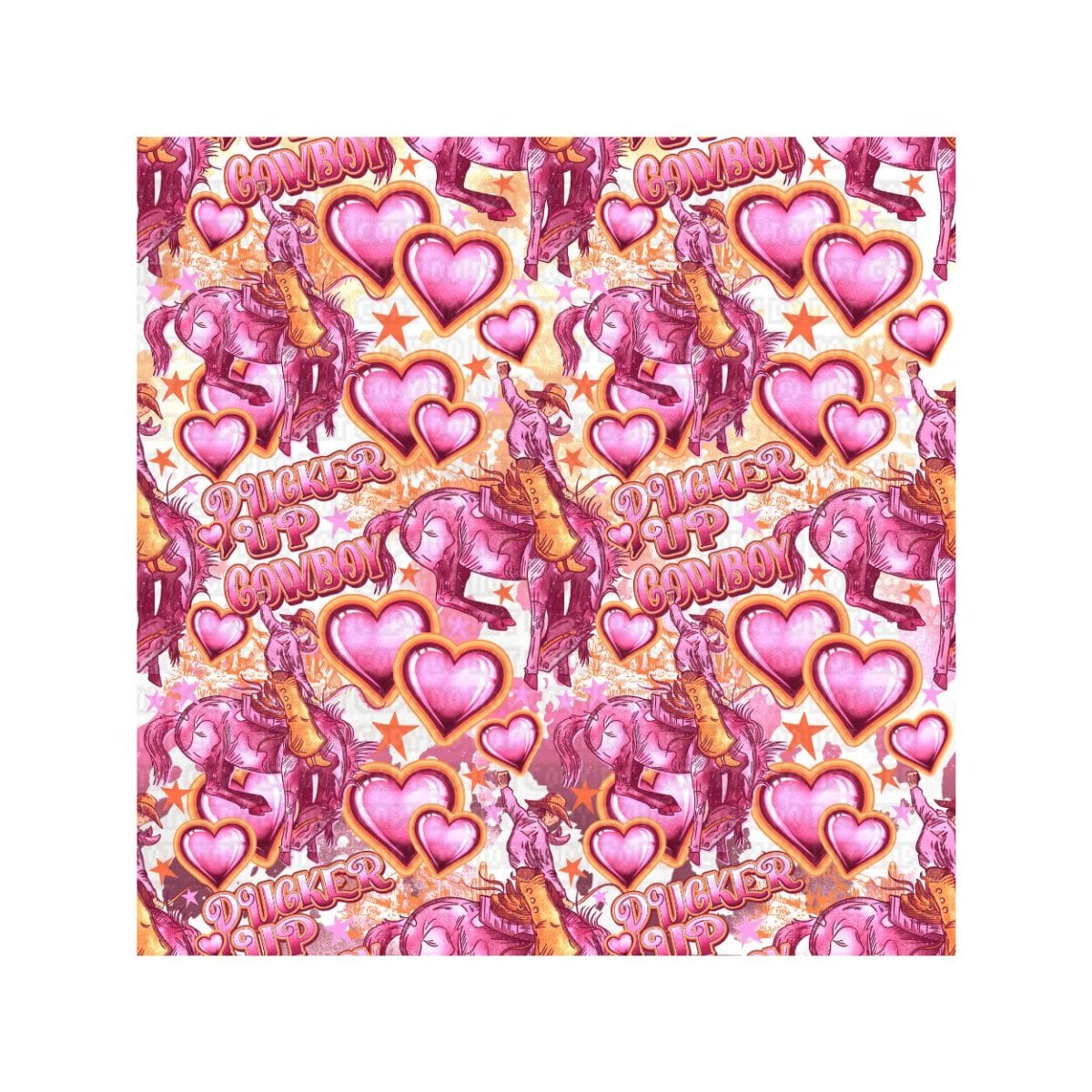 $15 LIBBEY CUP WITH UVDTF WRAP (7) Pucker Up Cowboy 02 Tumbler Wrap 20oz - Image 1