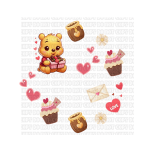 Osito Valentines UV Lid Decal