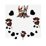 Bunny Love UVDTF Lid Decal