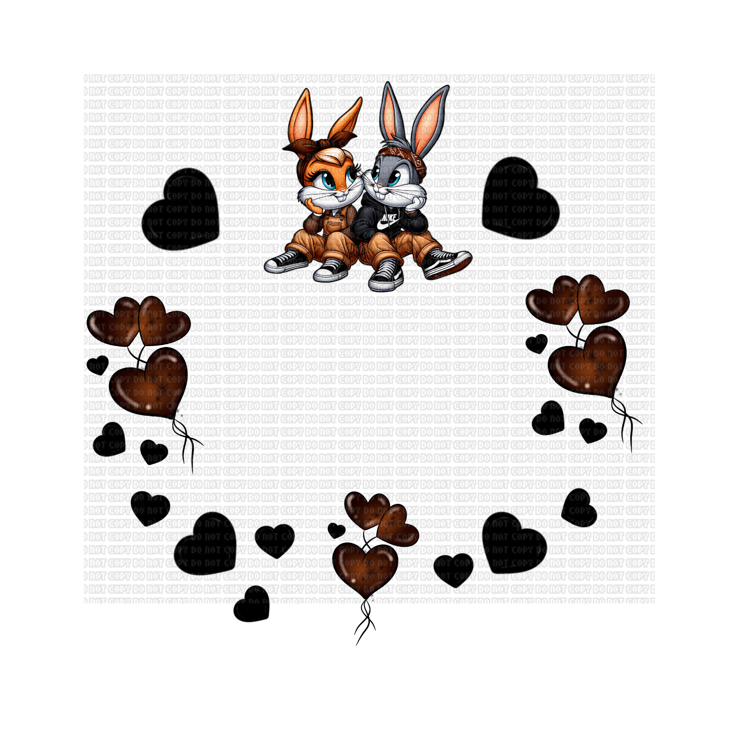 $15 LIBBEY CUP WITH UVDTF WRAP - 2024-01-14T115325.017 Bunny Love UVDTF Lid Decal - Image 1